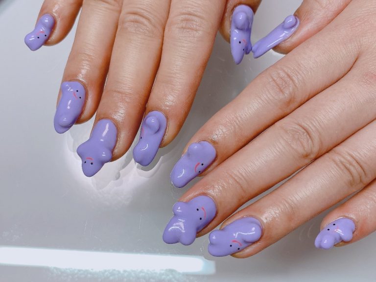 Mimicry in style!  Transforming Ditto nail art will play with your perception