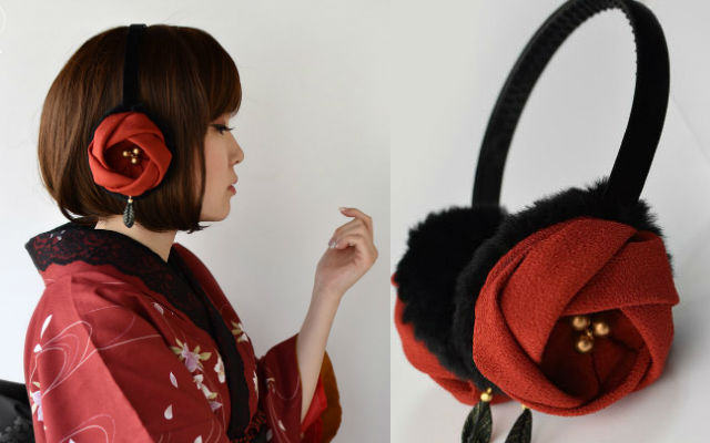 Japanese Maker Uses Age-Old Craft For Elegant Earmuffs To Pair With Kimono