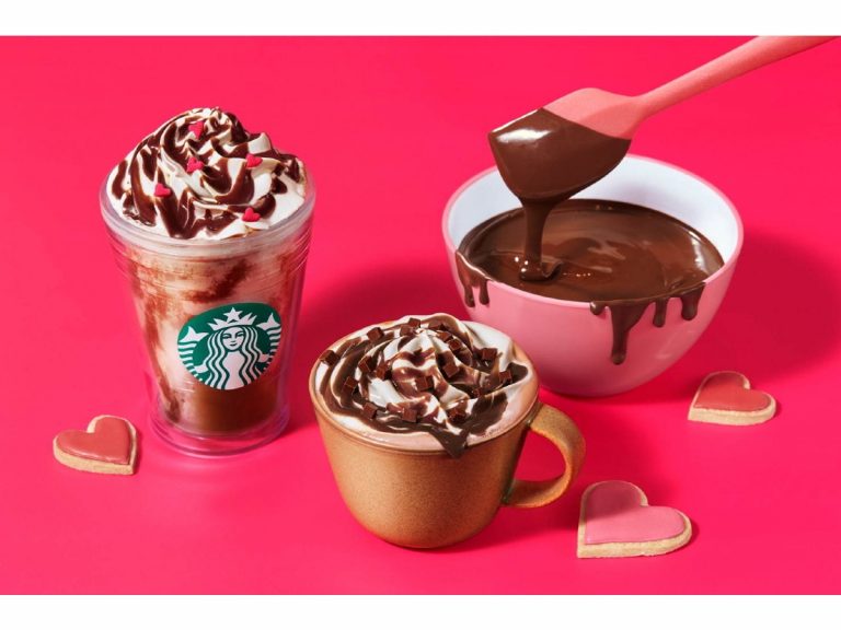 Starbucks Japan doubles down on Valentine’s Day with duo of crunchy and melty chocolate Frappuccinos
