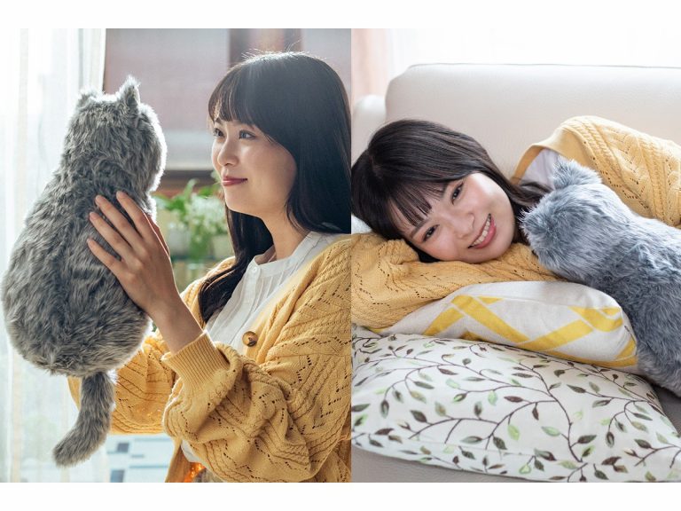 Japan’s faceless lifelike cat plushie purrs in response to pets and acts as a heater
