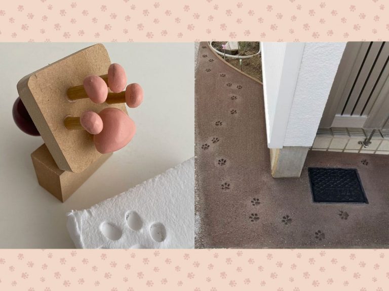 Leave cute cat paw prints in cement or any surface with 3D stamp by hanko maker Ono Inbō