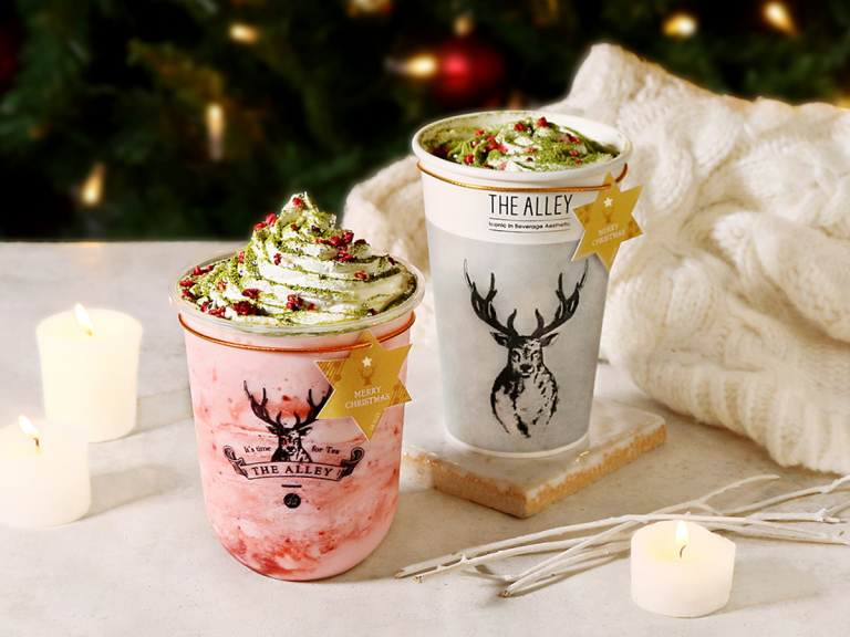 Japanese bubble tea stand gets into the festive season with Christmas tree inspired beverages
