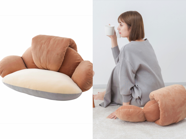 Japanese brand’s croissant cushion seat is perfect for fans of French pastry-inspired interior design