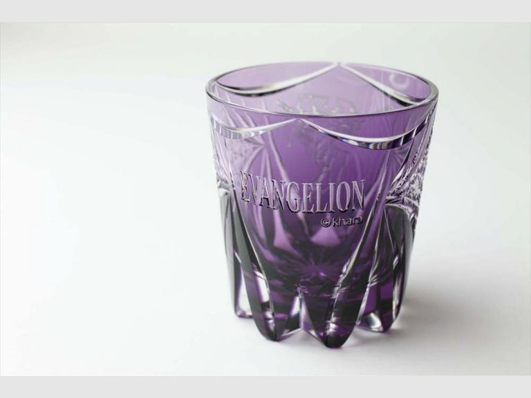 Give cheers with an impact with traditional Japanese cut Neon Genesis Evangelion drinking glass