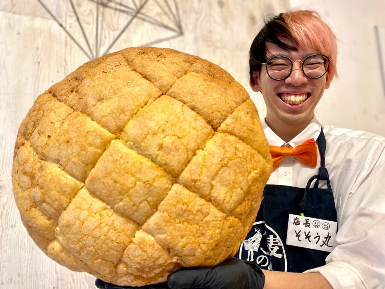 Melon pan maniacs have met their match with this mega-sized melon pan monster