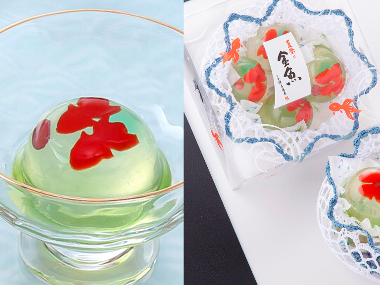 Goldfish Swimming in Traditional Japanese ‘Raindrop’ Jelly Sweets are Too Beautiful to Eat