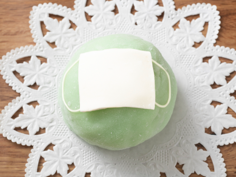 A mask-wearing mochi: Even traditional desserts in Japan are taking precautions