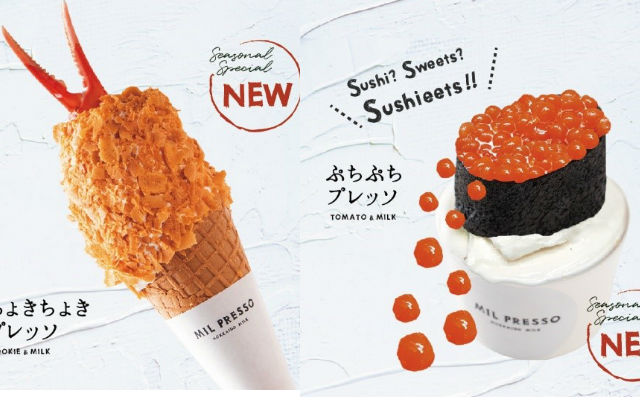 Japanese Soft Serve Chain Releases Sushi And Crab Cream Croquette Ice Cream