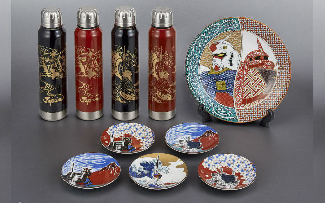 Mobile Suit Gundam Designs On Traditional Japanese Lacquerware And Dishes