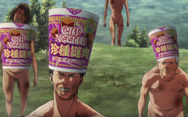 Attack on Titan’s Biggest Nightmare is a Cup Noodle Titan Invasion
