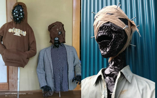 Japanese Modeler’s Terrifying Scarecrows Pit Cthulhu And Silent Hill Against Birds