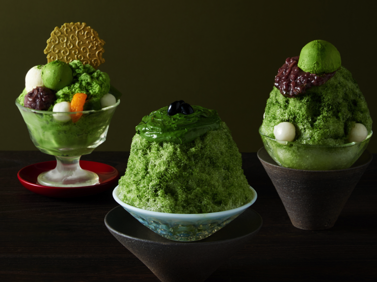 Historic Kyoto green tea specialists reveal 4 magnificent Uji matcha shaved ice parfaits for summer