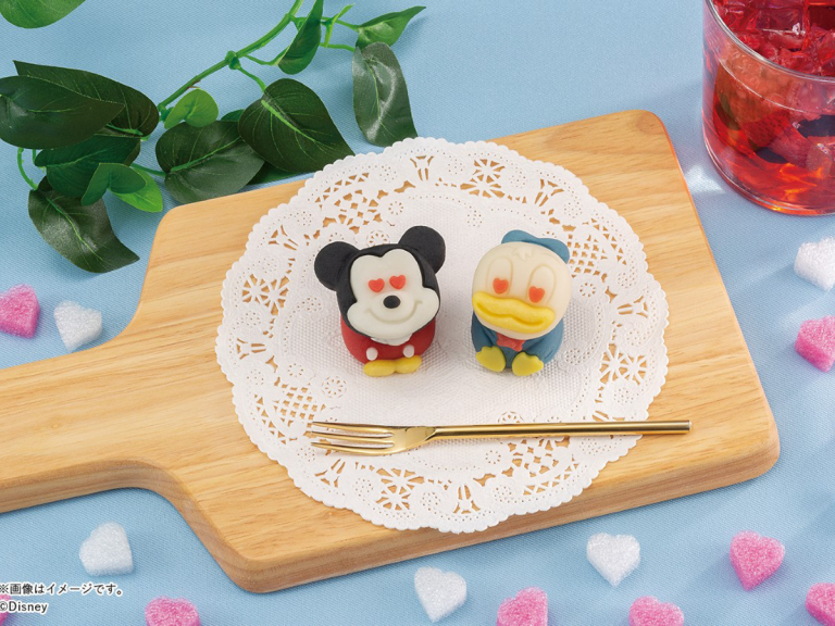 Lovestruck Mickey and Donald wagashi are Japanese convenience store’s latest Disney traditional sweets