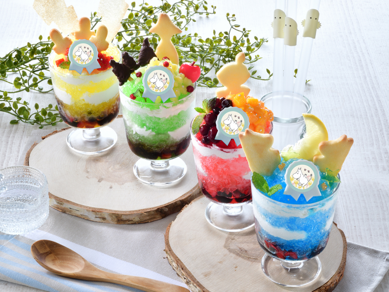 Super cute character shaved ice desserts arriving at Moomin Cafe for Moomin Day this summer