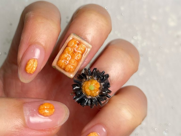 Japanese nail artist’s mouthwatering uni nails will give you the urge for sea urchin