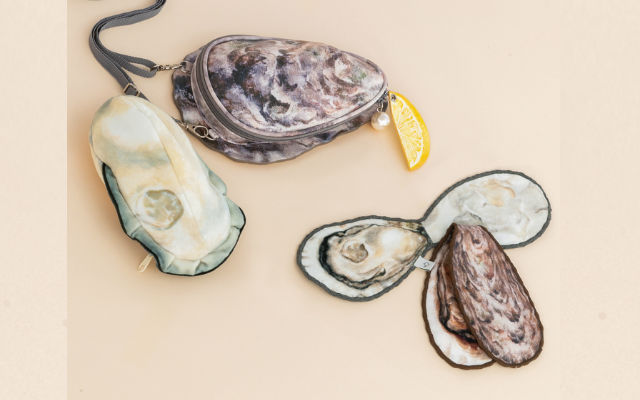 Japan’s Big Bizarre Ol’ Realistic Oyster Bags And Handkerchiefs Make The World Your Oyster