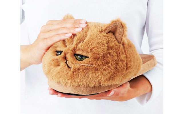 These Japanese Fluffy Sad Cat Face Slippers Are Begging To Find Forever Feet Homes