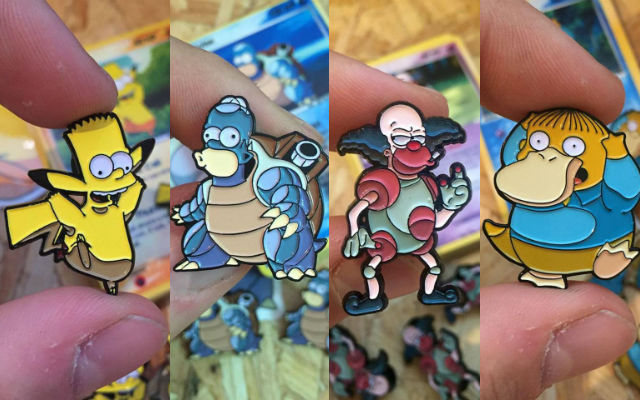 Illustrator’s Clever Simpsons And Pokemon Crossover Design Goods Are Perfect For Fans Of Both