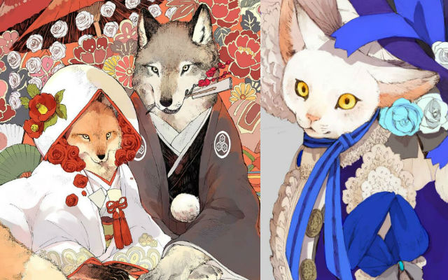 Japanese Illustrator’s Amazing Anthro-Animal Series Gives Them Fantastical Styles From Around The World