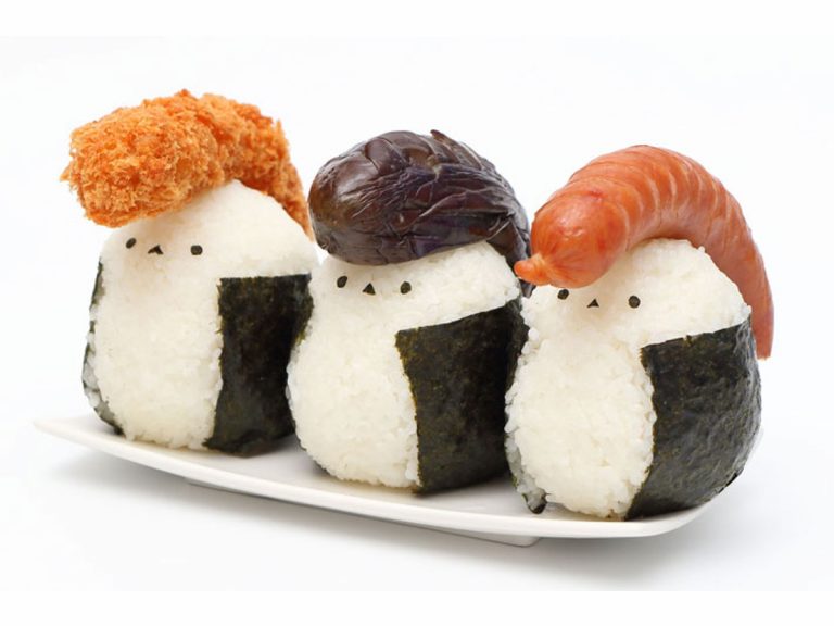 Rice balls as anime delinquents who happen to be the cutest bird in Japan are tough and tasty