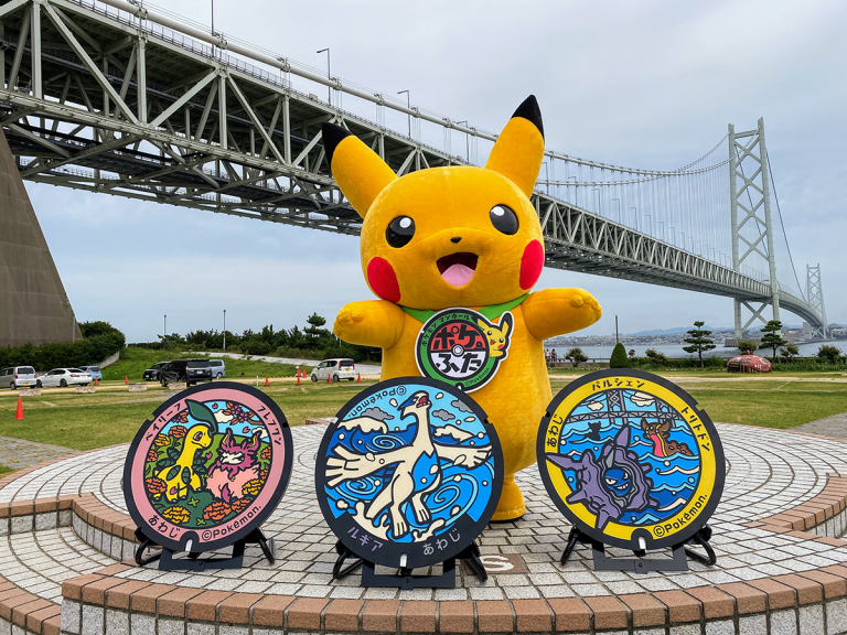 Number of Pokemon manholes in Japan reaches over 200 thanks to Lugia and friends in Hyogo prefecture