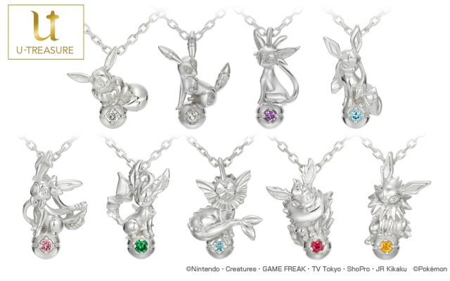 All Eeveelutions Available as Detailed $100 Silver Necklaces for Stylish Pokemon Trainers