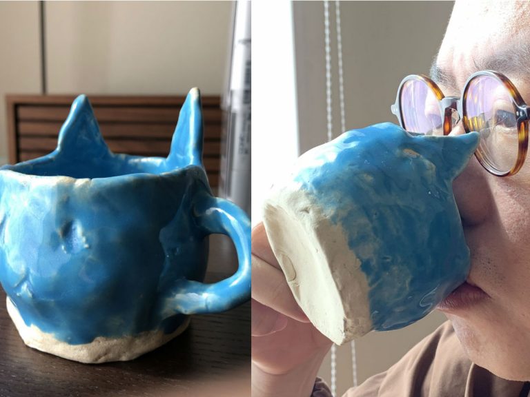Japanese priest adorably still uses “cat mug” made by daughter even though it’s an eye-stabbing demon