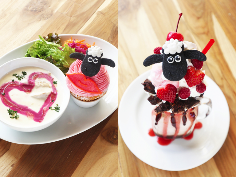 Japan’s Shaun the Sheep Cafe Gets Loved-Up Menu for Valentine’s Day