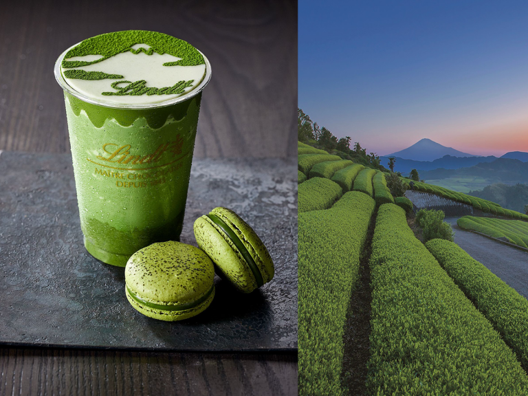 Lindt Japan’s new green tea chocolate drink contains ‘Sky Matcha’ grown on Shizuoka mountains