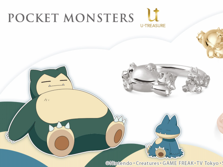 Snorlax and Munchlax scoff berries and sleep in elegant Pokemon ring from Japanese jewellers