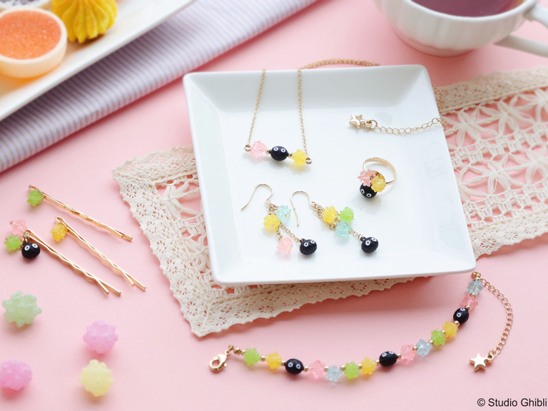 Accessory line inspired by Studio Ghibli soot sprites and star candy oozes Spirited Away style