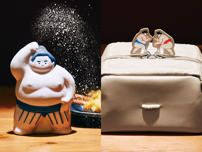 Treat your meal like a sumo ring with sumo wrestler salt shaker and more from Japanese brand