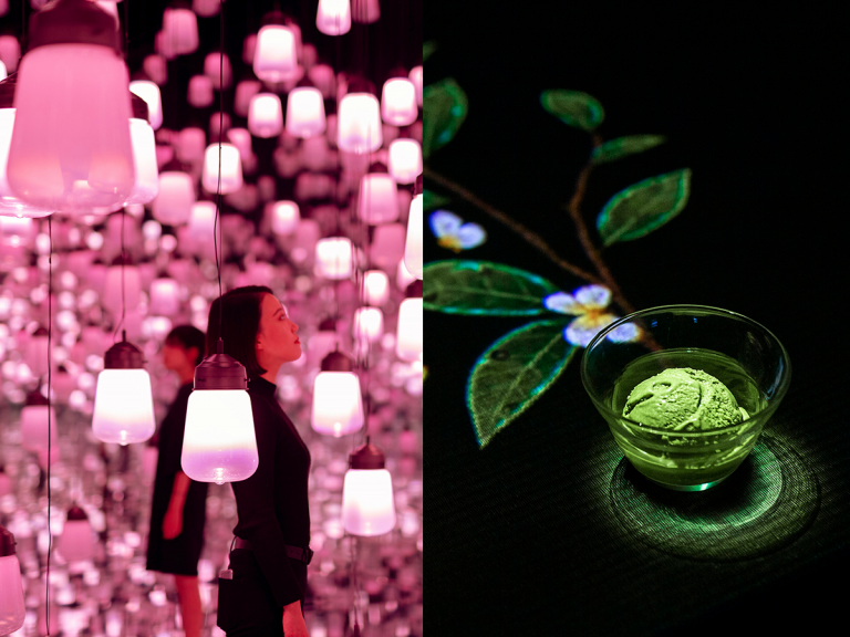 teamLab’s digital art wonderland ‘Borderless’ gets cherry blossom revamp with sakura lamps and projection mapping tea