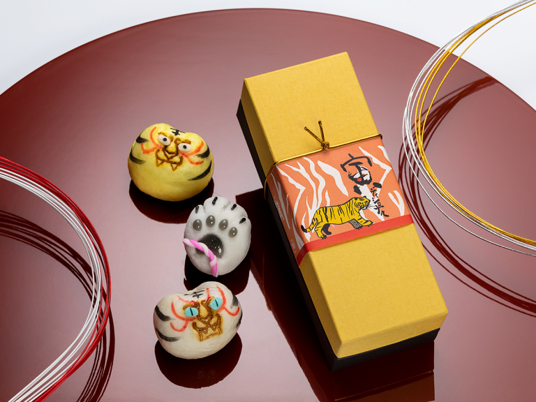 ‘Tora-ditional’ manju to be released for Year of the Tiger including kabuki make-up inspired wagashi