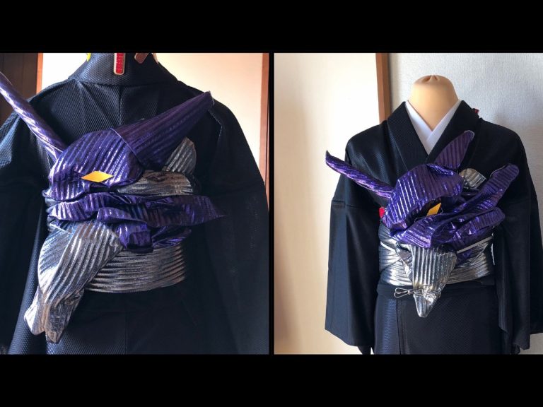 Japanese kimono coordinator ties awesome Evangelion-inspired obi knots