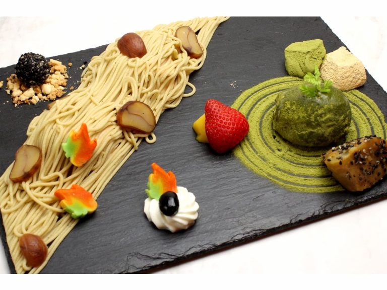Matcha specialty shop’s edible zen garden looks like a delicately created food painting