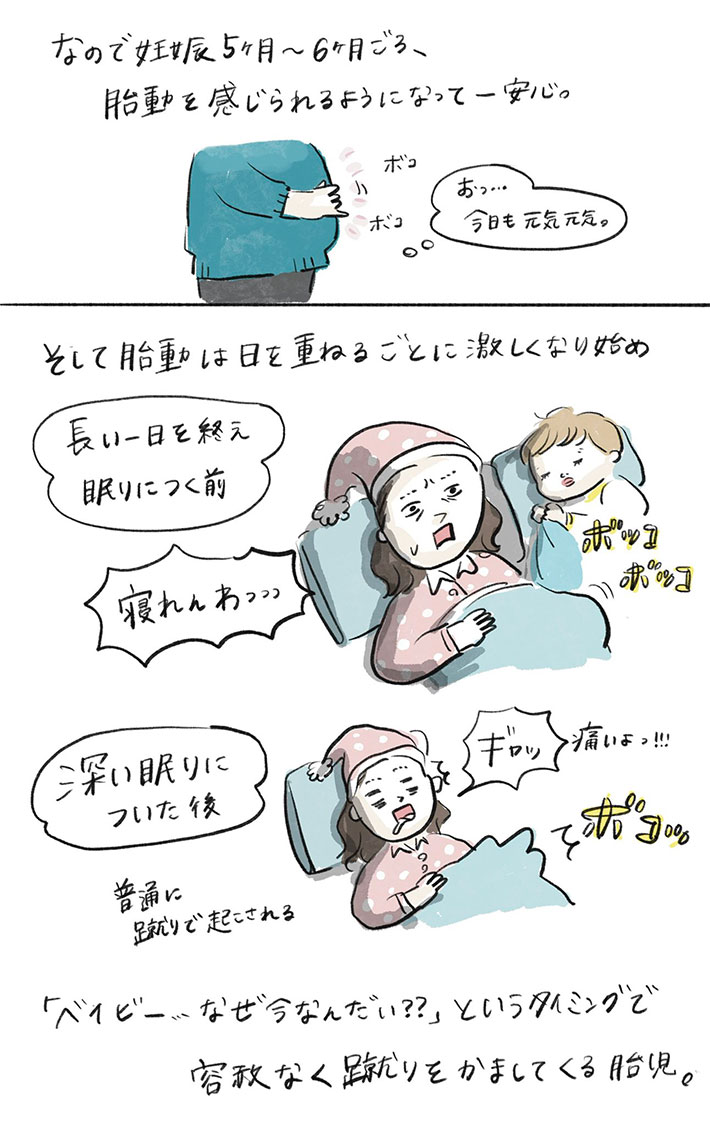 妊娠中の胎動を例えると 母親の描いた漫画に 反響 笑った めっちゃ分かる Grape グレイプ