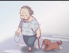 おばあさんと犬の散歩に５３万『いいね』！　その理由は…？