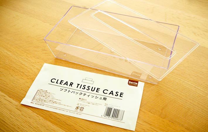 CLEAR　TISSUE　CASE（ソフトバックティッシュ用）