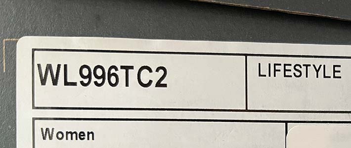 『WL996』の箱ラベル