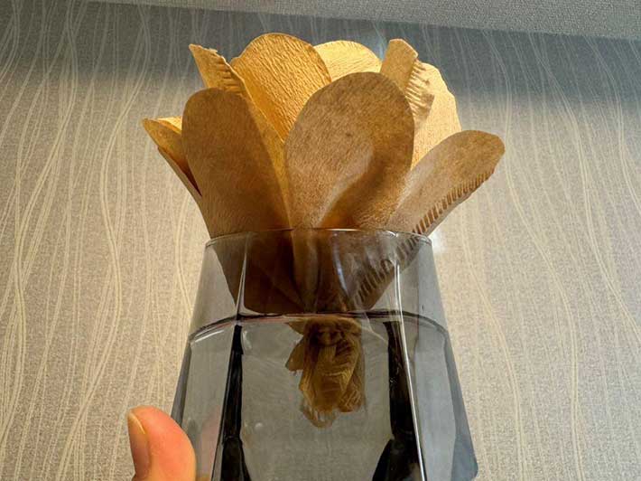 コーヒーフィルタ加湿器の写真