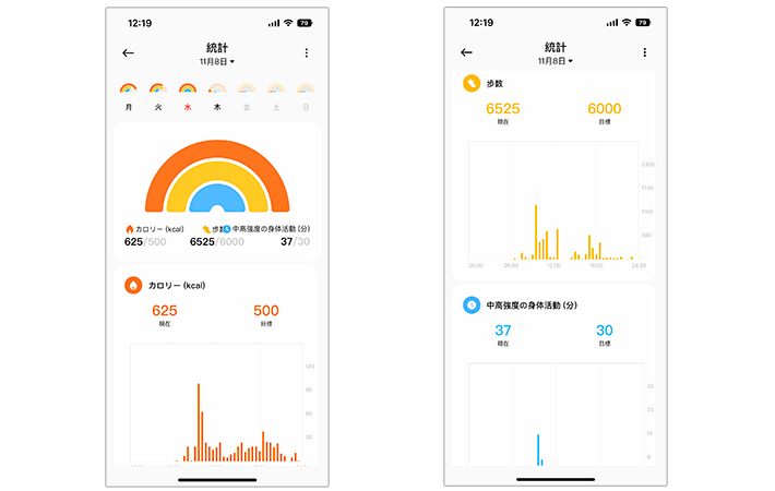 『Redmi Smart Band 2』専用アプリ『My Fitness』画面