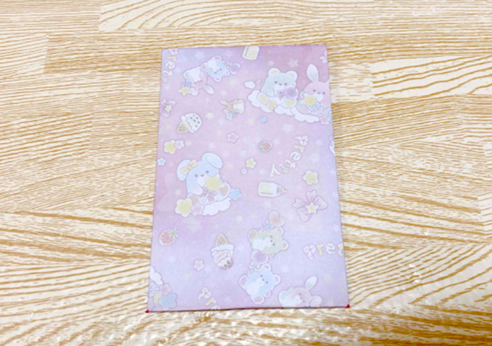 完成した折り紙で作るポチ袋の写真