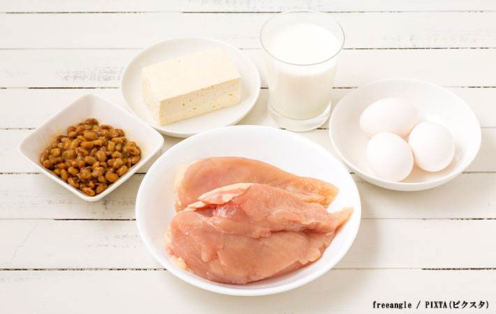 タンパク質の多い食材の写真