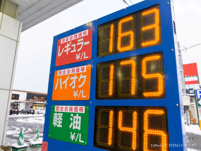 ガソリンスタンドの写真