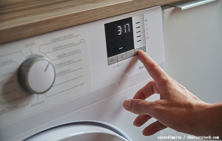洗濯機の操作ボタンの写真