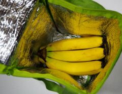 保冷バッグの中に入ったバナナ