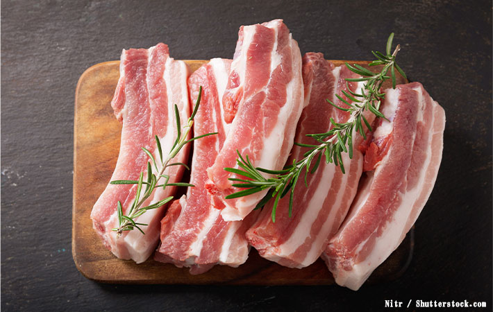 豚バラの塊肉の写真