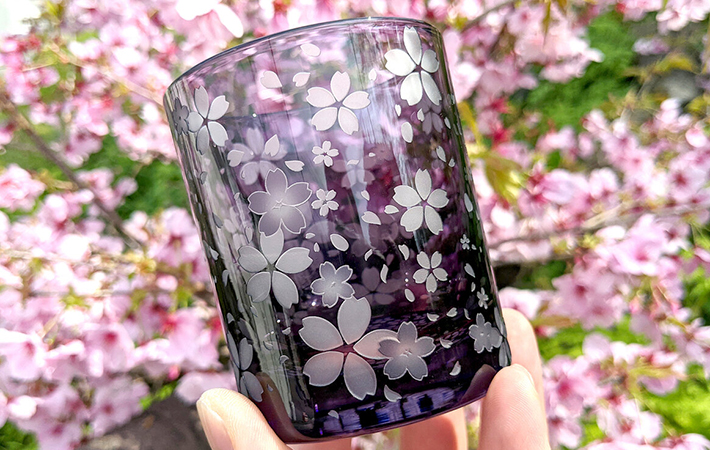 桜舞吹雪　紫苑 サンドブラストの画像