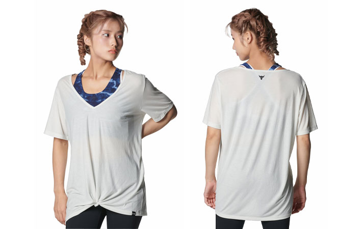 UAプロジェクトロック コンプリーター ディープVネックTシャツ（トレーニング/WOMEN）